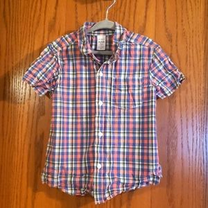 Boys Size 4t plaid button up shirt